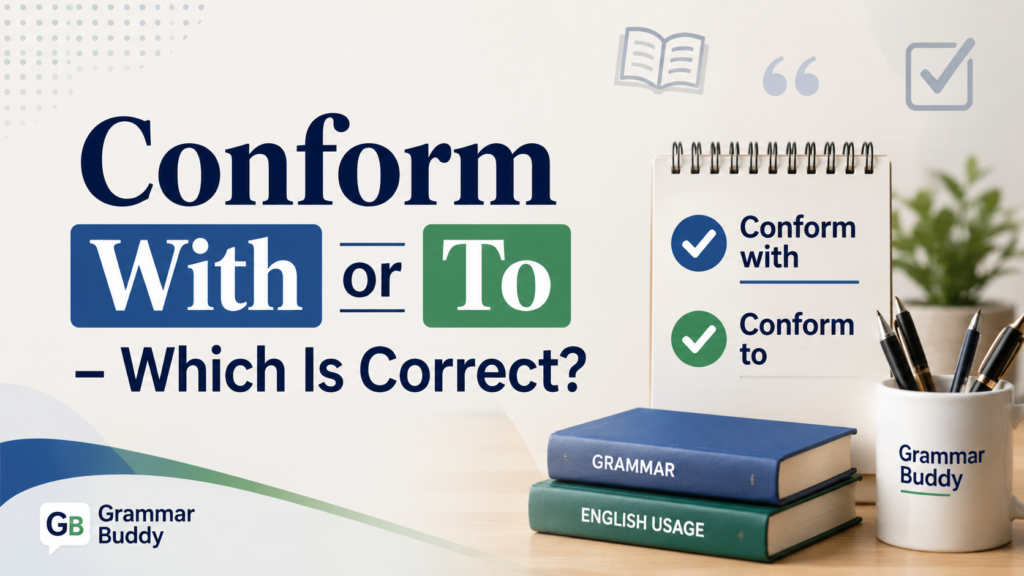 Conform With or Conform To