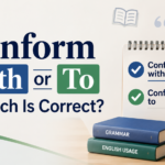 Conform With or Conform To