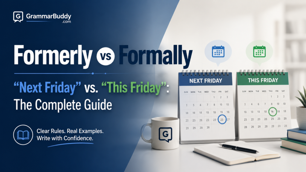 Formerly vs Formally