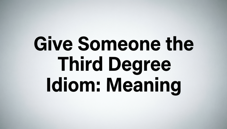 Give Someone the Third Degree Idiom