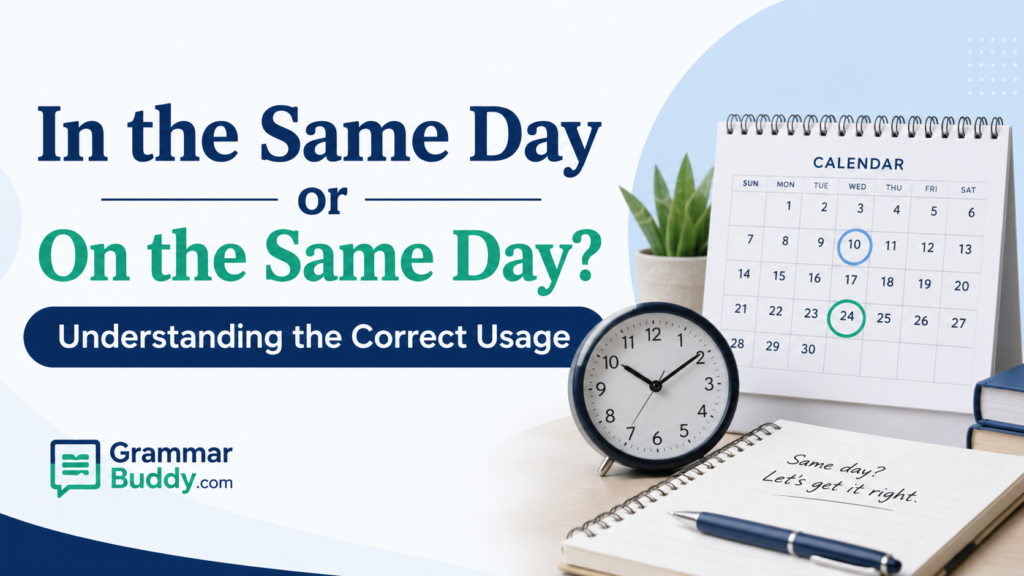 In the Same Day or On the Same Day