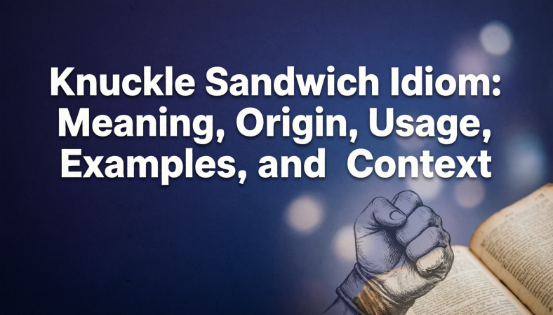 Knuckle Sandwich Idiom