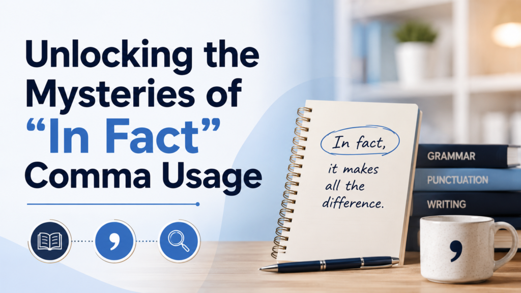 Unlocking the Mysteries of “In Fact” Comma Usage