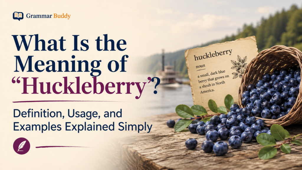 What Is the Meaning of “Huckleberry”