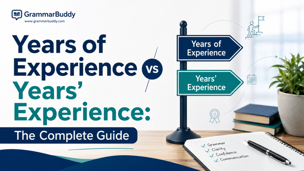 Years of Experience vs Years’ Experience