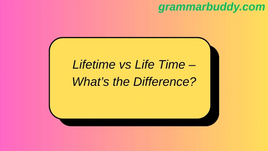 Lifetime vs Life Time – What’s the Difference?