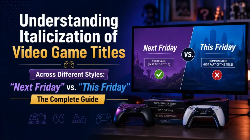 Understanding Italicization of Video Game Titles Across Different Styles