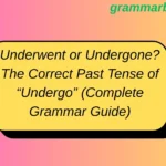 Underwent or Undergone? The Correct Past Tense of “Undergo” (Complete Grammar Guide)