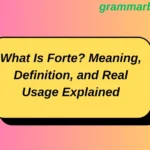 What Is Forte? Meaning, Definition, and Real Usage Explained