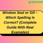 Window Seal or Sill – Which Spelling Is Correct? (Complete Guide With Real Examples)